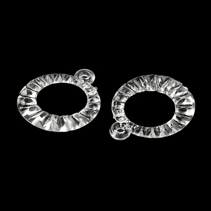 Transparent Acrylic Pendants, Ring Charms