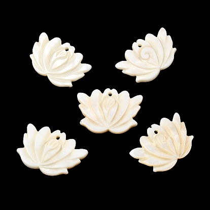 Резные подвески из натуральных пресноводных ракушек, цветок лотоса прелести