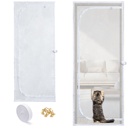 Пластиковая и полиэстерная дверная занавеска, с винтом