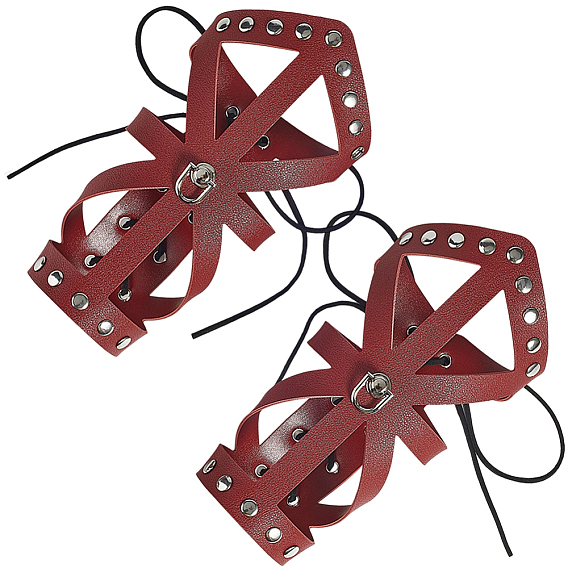 Регулируемый браслет из искусственной кожи с восковым шнуром, перчатка браслет, Защита запястья манжеты с фурнитурой из сплава для мужчин