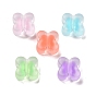 Transparent Acrylic Beads, Bead in Beads, Frosted, Butterfly