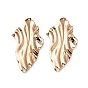 Brass Pendants, Textured, Oval/Rectangle/Rhombus/Teardrop/Nuggets Charm, Light Gold