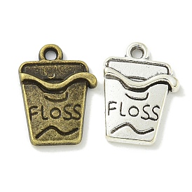 Tibetan Style Alloy Pendants, Lead Free & Cadmium Free, Dentist Floss