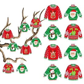 8Pcs Christmas Pendant Decorations, Paper Hanging Ornaments