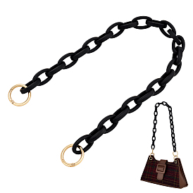 Полимерная кабельная цепь цепочки для сумок, С кольцами из сплава цинка, для замены ремня сумки, золотой свет