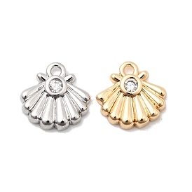 Латунные микро проложить кубического циркония подвески, подвески в форме ракушек