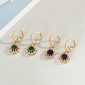 Chic Vintage Style Circle Rhinestone Earrings for Women - Cool and Elegant Ear Studs with Personality