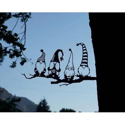 Bird/House/Duck Iron Art Silhouettes, Garden Tree Fence Statue, Electrophoresis Black