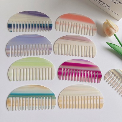 Geometric Comb for Hair - Simple, Sweet, Half-round Shape, Hair Accessories.