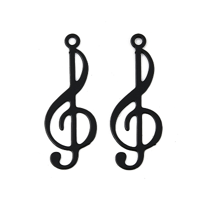 Окрашенные распылением 430 украшения из нержавеющей стали с травлением металла подвески, очарование музыкальной ноты
