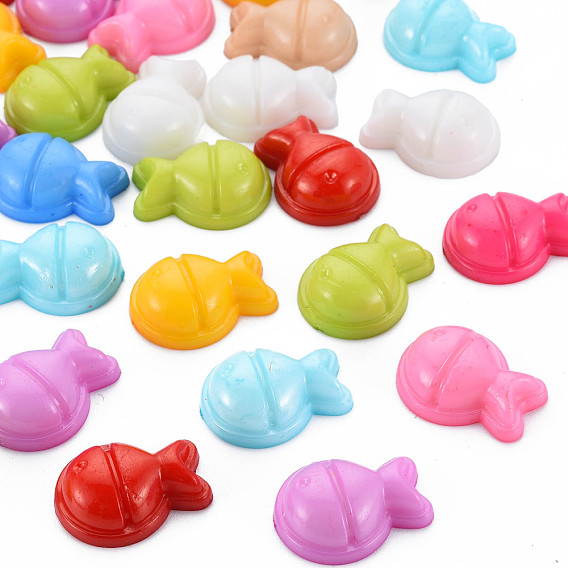 Plastic Beads, Half Drilled, Fish