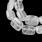 Natural Quartz Crystal Beads Strands, Rock Crystal, Rectangle