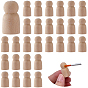 10Pcs Unfinished Wood Puppet, for Children's Painting and Art