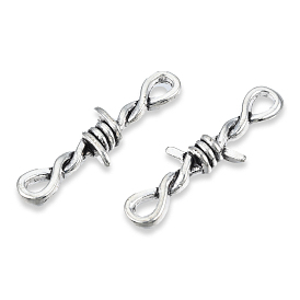 Tibetan Style Alloy Connector Charms, Cadmium Free & Lead Free, Knot