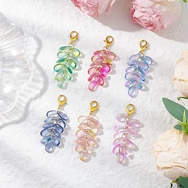 Подвесные украшения из стекла в форме капли, с цинковым сплавом застежками омаров коготь