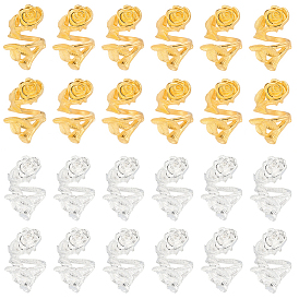 60шт 2 цвета сплава разделительные бусины, цветок, большое отверстие шарик