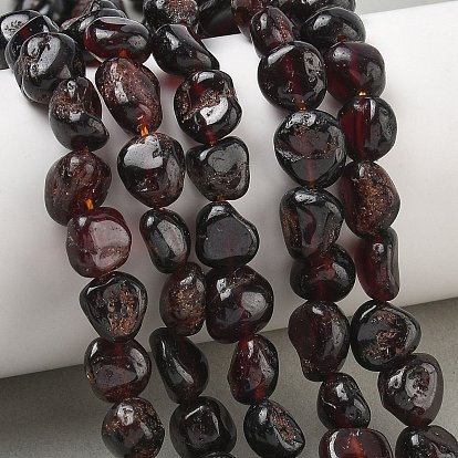 Гранат природный бисер нитей, самородки