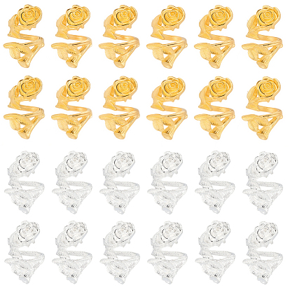 60шт 2 цвета сплава разделительные бусины, цветок, большое отверстие шарик