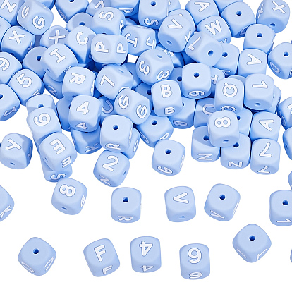 108шт. 36 кубики разных стилей с силиконовыми бусинами в виде цифр и букв