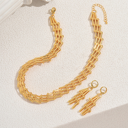 Винтажные железные многослойные ожерелья и серьги для женщин