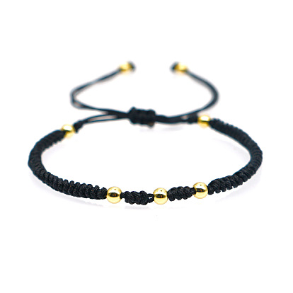 Durable Acrylic Gold Bead Bracelet for Couples, Handmade Jewelry Gift