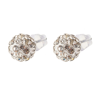 Crystal Rhinestone Ball Stud Earrings for Women