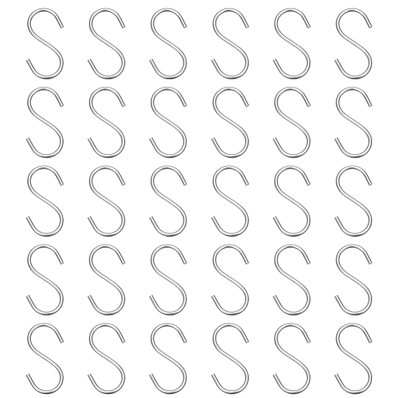 30шт 304 крючки S-образной формы из нержавеющей стали