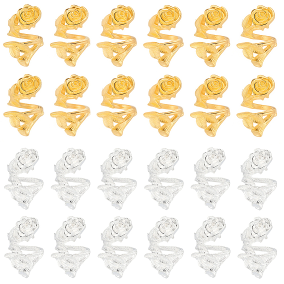 60шт 2 цвета сплава разделительные бусины, цветок, большое отверстие шарик