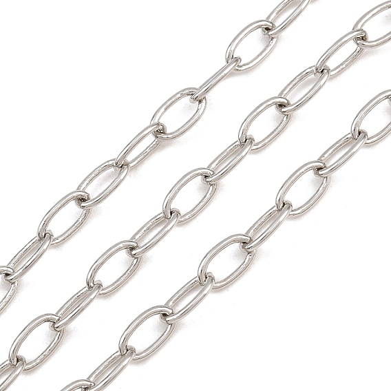 Brass Cable Chains, Soldered, with Spool, Long-Lasting Plated, Rack Plating, Lead Free & Cadmium Free