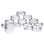 Round Aluminium Tin Cans, Aluminium Jar, Storage Containers for Cosmetic, Candles, Candies, with Screw Top Lid