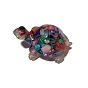 Resin Sea Turtle Display Decoration, with Shell Chips inside Statues for Home Office Decorations