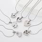 304 de acero inoxidable collares pendientes, color acero inoxidable, libre de deslustre