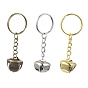 Iron Bell Pendant Keychains, Iron Split Key Rings