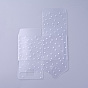 Transparent Plastic PVC Box Gift Packaging, Waterproof Folding Box, Square, Polka Dot Pattern