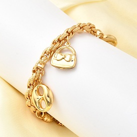 304 из нержавеющей стали шарм браслеты, в форме морского конька, сумки и спиральной ракушки