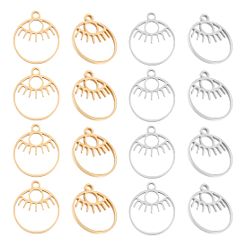 16 шт. 2 цвета 201 подвески из нержавеющей стали с лазерной резкой, глаз