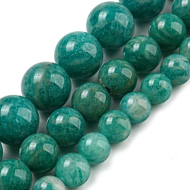 Chapelets de perles amazonite naturelles  , Grade a, ronde