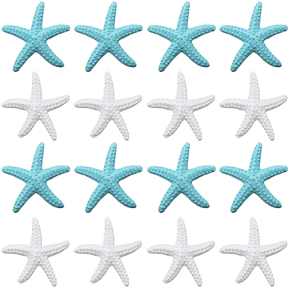20шт 2 цветные кабошоны из непрозрачной смолы, морская звезда