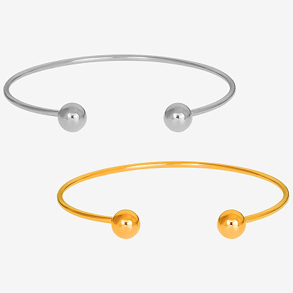 Классические 304 браслеты-манжеты из нержавеющей стали, браслеты с крутящим моментом для женщин