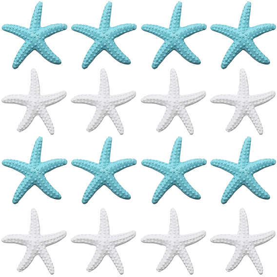 20шт 2 цветные кабошоны из непрозрачной смолы, морская звезда