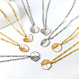Colliers pendentif ovales en forme de cœur, en acier inoxydable et coquillage blanc naturel, ornés de strass, pour femmes.