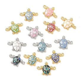 Подвески-соединители в виде черепахи из латуни с эмалью, с естественной оболочке, долговечный, стойки покрытие