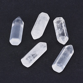 Perles de cristal de quartz naturel, pierres de guérison, baguette magique de thérapie de méditation d'équilibrage d'énergie de reiki, pas de trous / non percés, balle