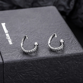 304 Pendientes de acero inoxidable con forma de tentáculo de pulpo para hombre