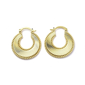 Brass Donut Hoop Earrings for Women