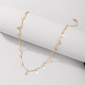 Модное винтажное ожерелье с воротником-замком и подвеской в виде звезды для женщин