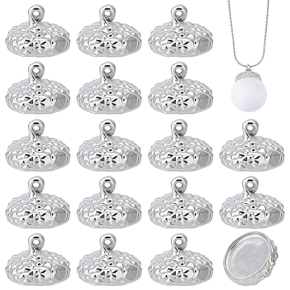20Pcs Autumn Theme Zinc Alloy Pendants, Acorn Head