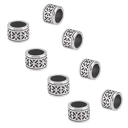 304 Stainless Steel Beads, Large Hole Beads, Column