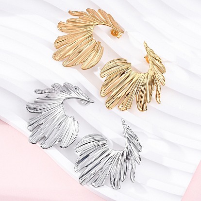 304 серьги-гвоздики из нержавеющей стали для женщин, цветок