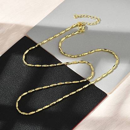 Ожерелья из латунной овальной ограненной цепочки для женщин, стойки покрытие, без кадмия и без свинца, долговечный